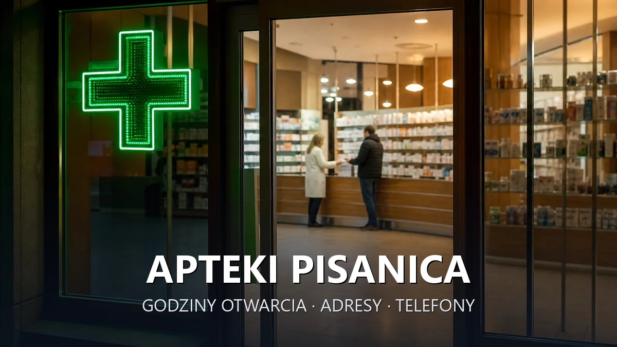 Apteki Pisanica, gmina Kalinowo, powiat ełcki - adresy, telefony, godziny otwarcia