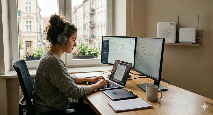 Internet dla freelancera – jak wybrać stabilne łącze do pracy?