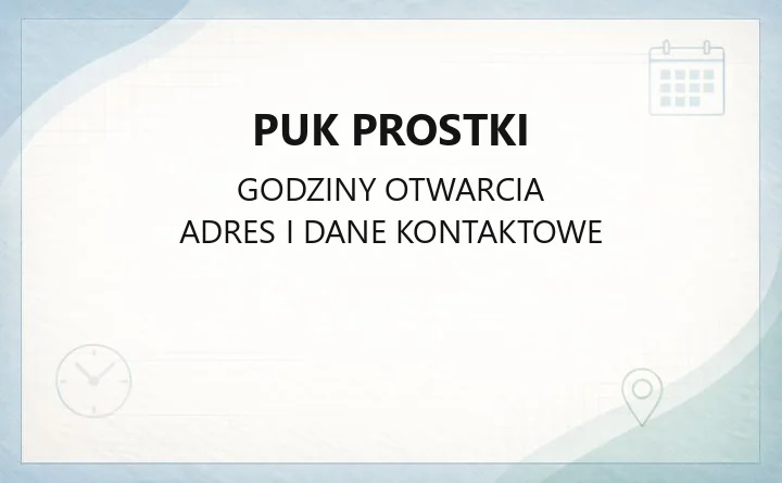 PUK Prostki - kontakt, umowy na wodę i ścieki, zlecenia komunalne