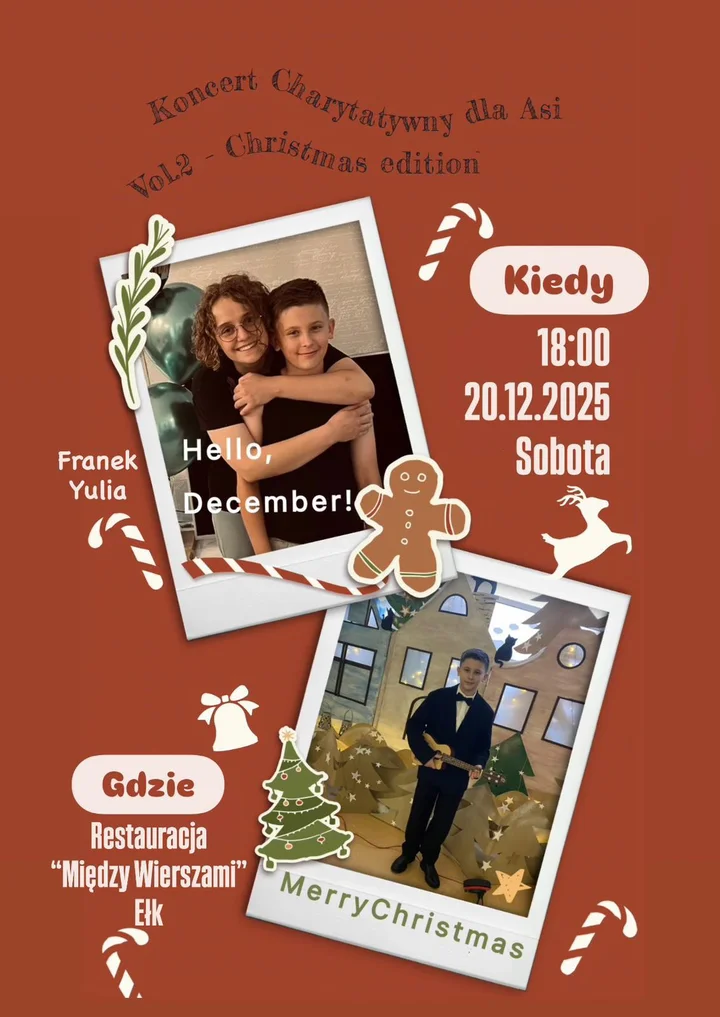 Grafika promocyjna wydarzenia Koncert Charytatywny dla Asi vol.2 – Edycja Świąteczna
