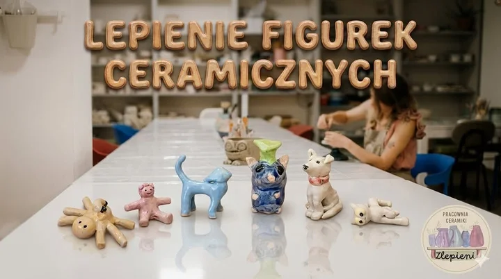 Grafika promocyjna wydarzenia Lepienie figurek ceramicznych w Zlepieni — warsztat dla dzieci (7 lutego, Ełk)