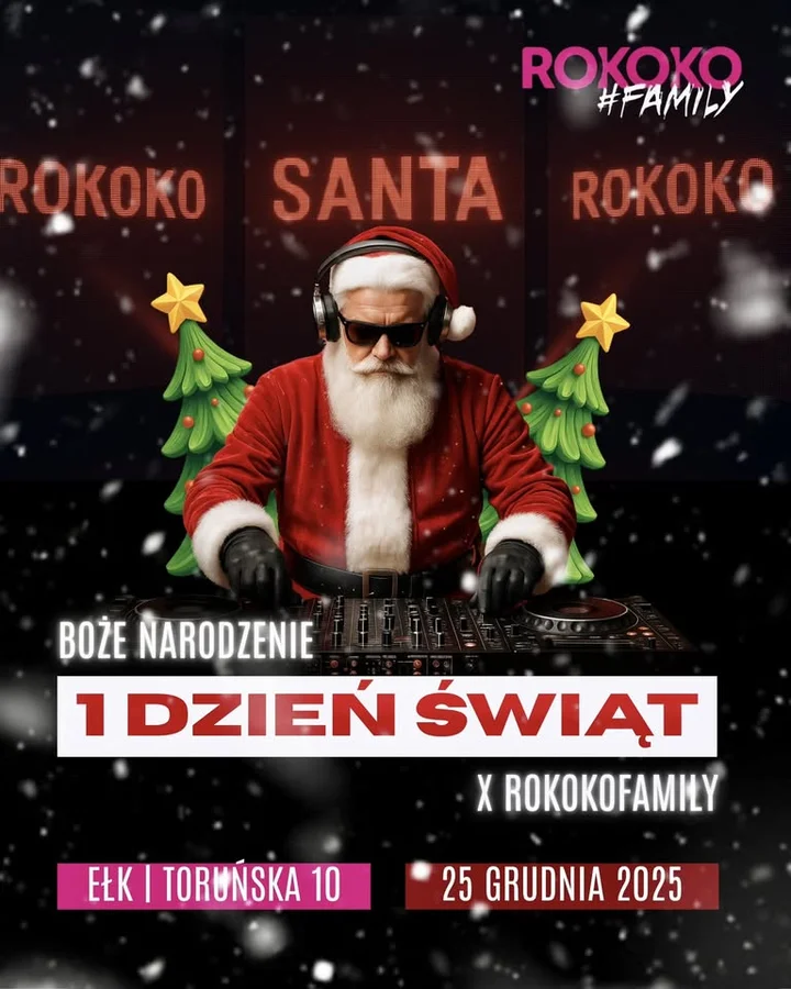 Grafika promocyjna wydarzenia PIERWSZY DZIEŃ ŚWIĄT | RokokoFamily on Tour w Toruńska 10 (Ełk)