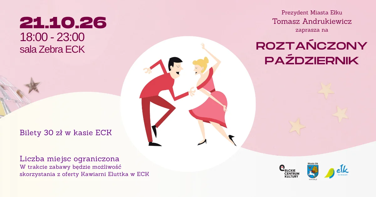 Grafika promocyjna wydarzenia Roztańczony październik - zabawa taneczna