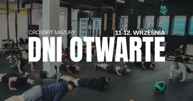 Grafika promocyjna wydarzenia DNI OTWARTE CrossFit Mazury w Ełku