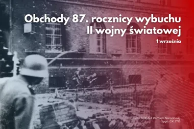 Grafika promocyjna wydarzenia Obchody 87. rocznicy wybuchu II wojny światowej