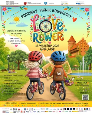 Grafika promocyjna wydarzenia Rodzinny piknik rowerowy „Love Rower”