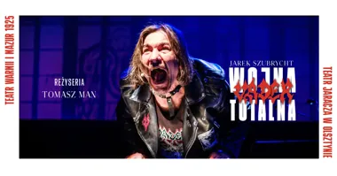 Grafika promocyjna wydarzenia Vader. Wojna totalna – spektakl Teatru Jaracza w Muzeum Historycznym w Ełku