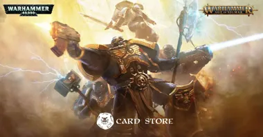 Grafika promocyjna wydarzenia Warhammer 40 000 i Age of Sigmar w Ełku