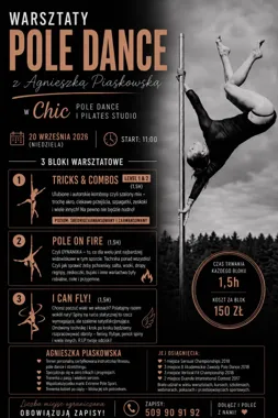 Warsztaty Pole Dance z Agnieszką Piaskowską w Ełku