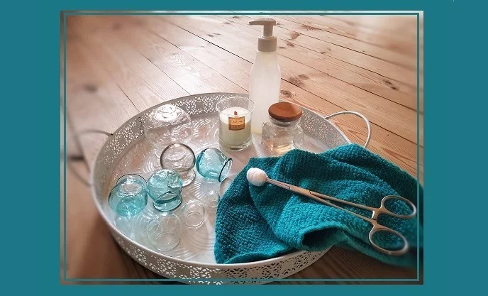 Grafika promocyjna wydarzenia WARSZTATY - BAŃKI OGNIOWE / EŁK - XX edycja: nauka techniki stawiania baniek ogniowych