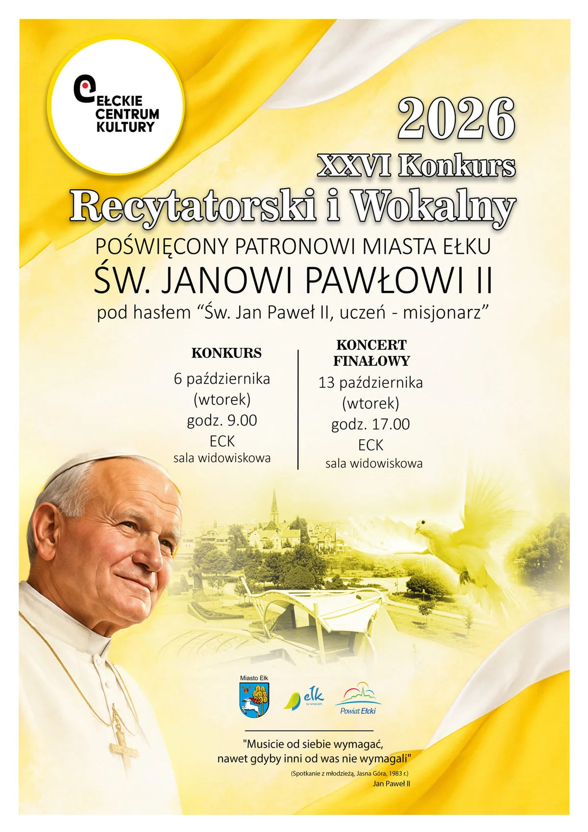 Grafika promocyjna wydarzenia XXVI Konkurs Recytatorski i Wokalny
