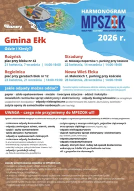 Mobilny punkt odpadów znów ruszy po gminie Ełk i zatrzyma się w czterech miejscach