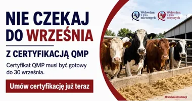 Certyfikat QMP przed końcem września. Rolnicy muszą działać już teraz