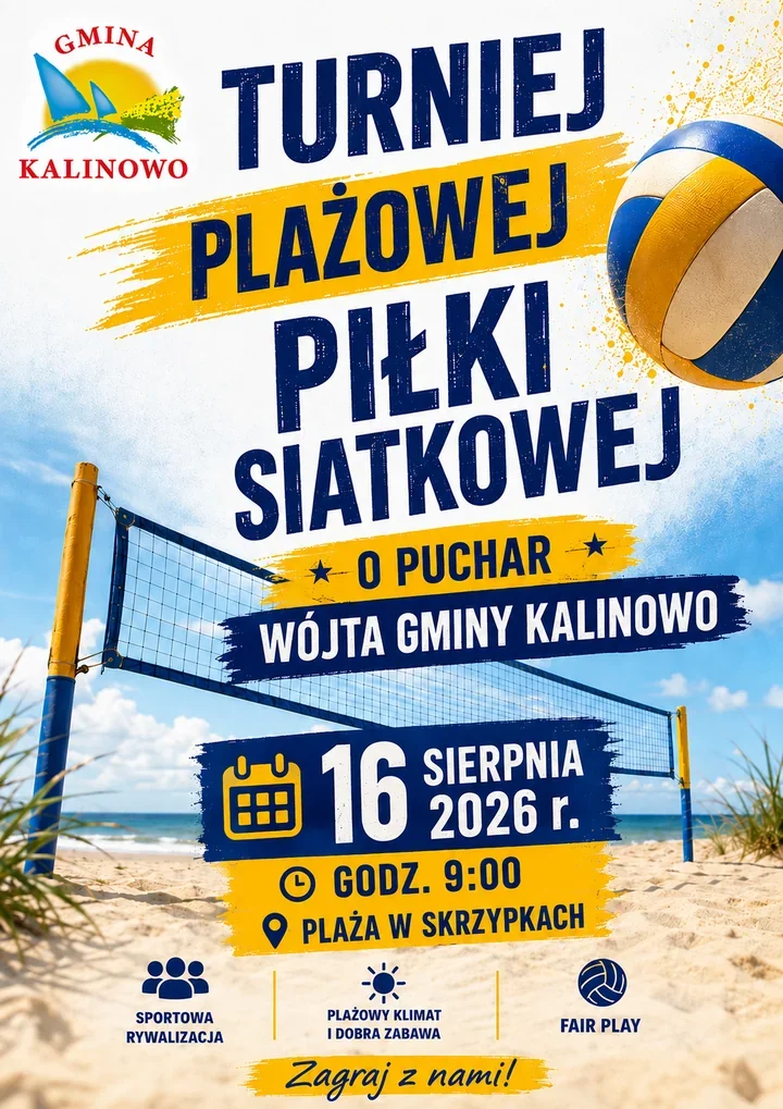 Plażowa rywalizacja w Skrzypkach. Zagrają o puchar wójta Kalinowa