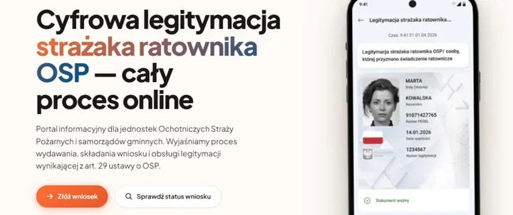 Strażacy OSP składają wnioski o dokument w telefonie. Ruszył proces na Warmii i Mazurach