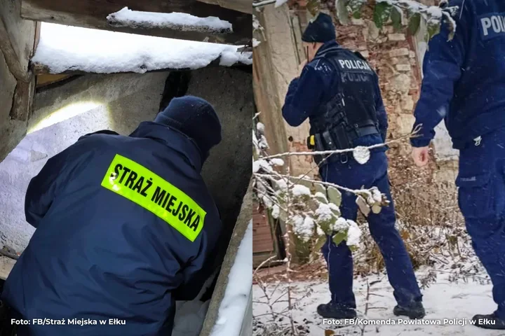 Straż miejska i policja sprawdzają miejsca pobytu osób w kryzysie bezdomności w Ełku