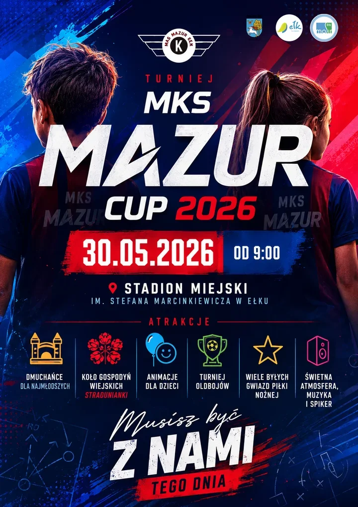 Mazur Ełk świętuje 80 lat. Na stadionie ruszą dwa piłkarskie turnieje