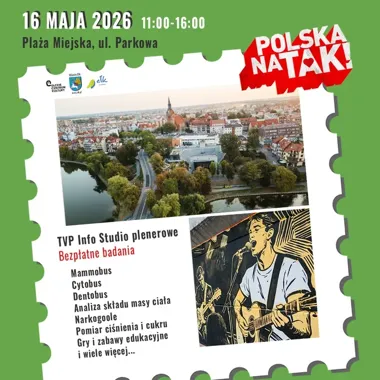 Telewizyjny plener w Ełku i bezpłatne badania przy plaży miejskiej