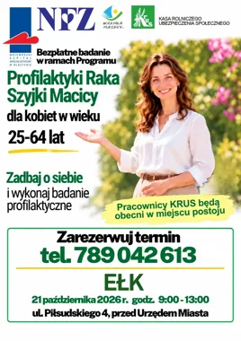 Bezpłatne badanie dla kobiet w Ełku. Zaplanowano je przed urzędem